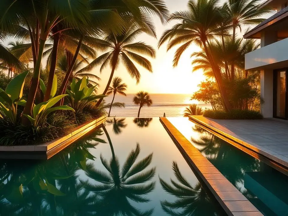 Extérieurs et piscine suivis par le plan Premium